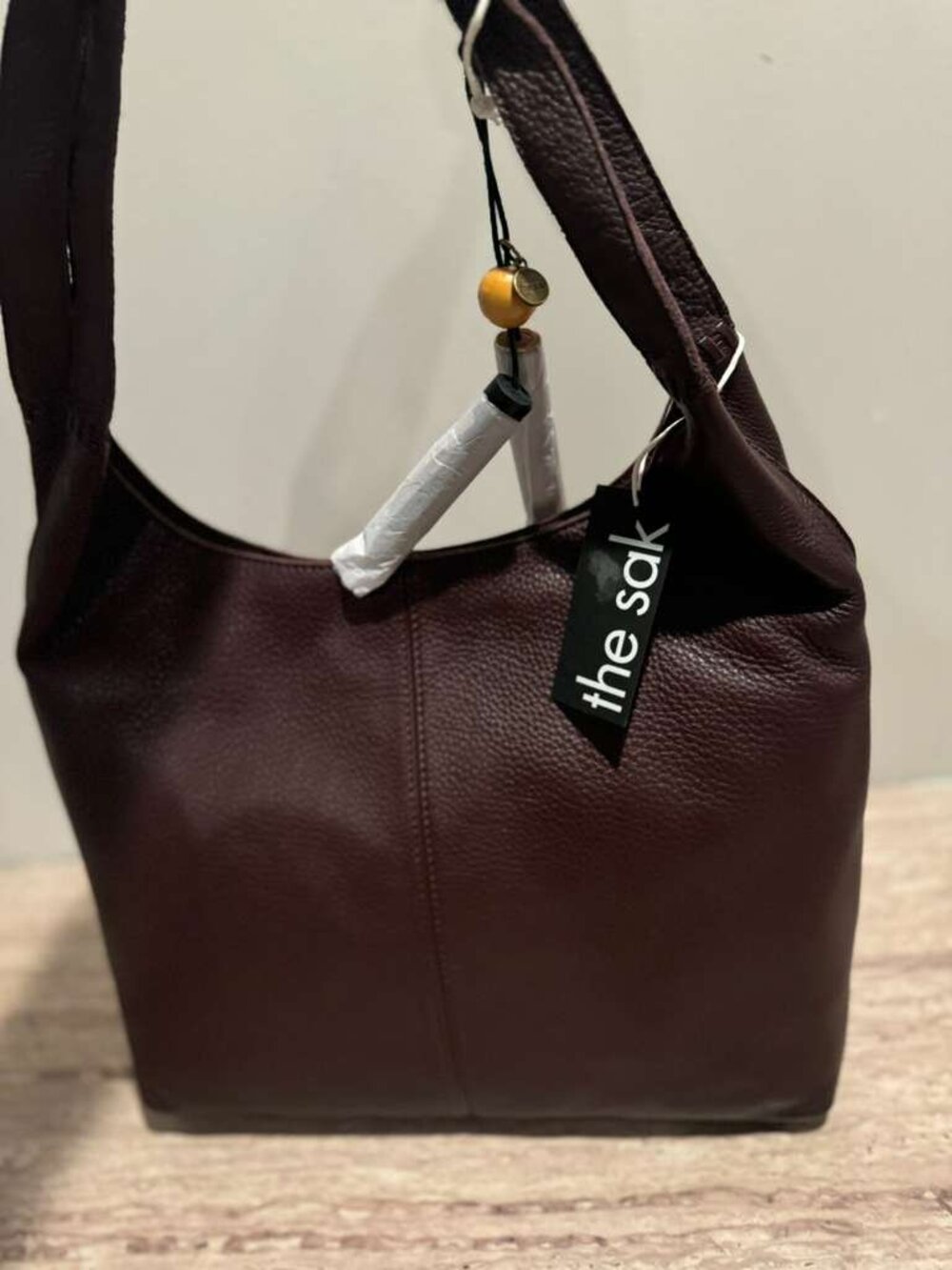 NWT 100% Authentic The Sak Huntley Leather Hobo B Mahogany No Size